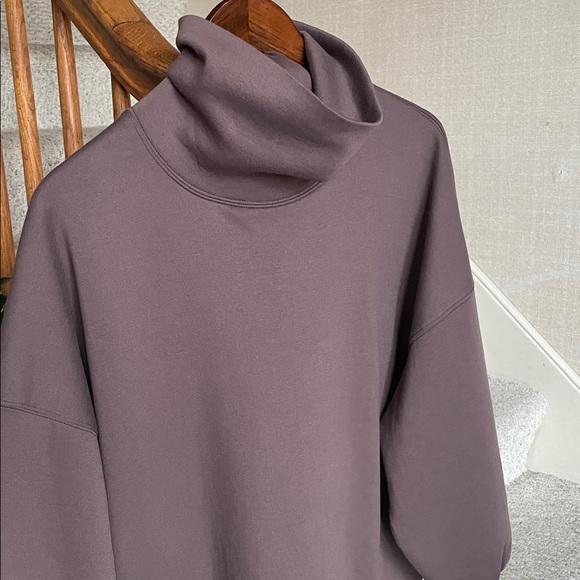 Free People Movement Slouchy Oversized Turtleneck Pullover Sweater Brown NEW - Picture 4 of 13